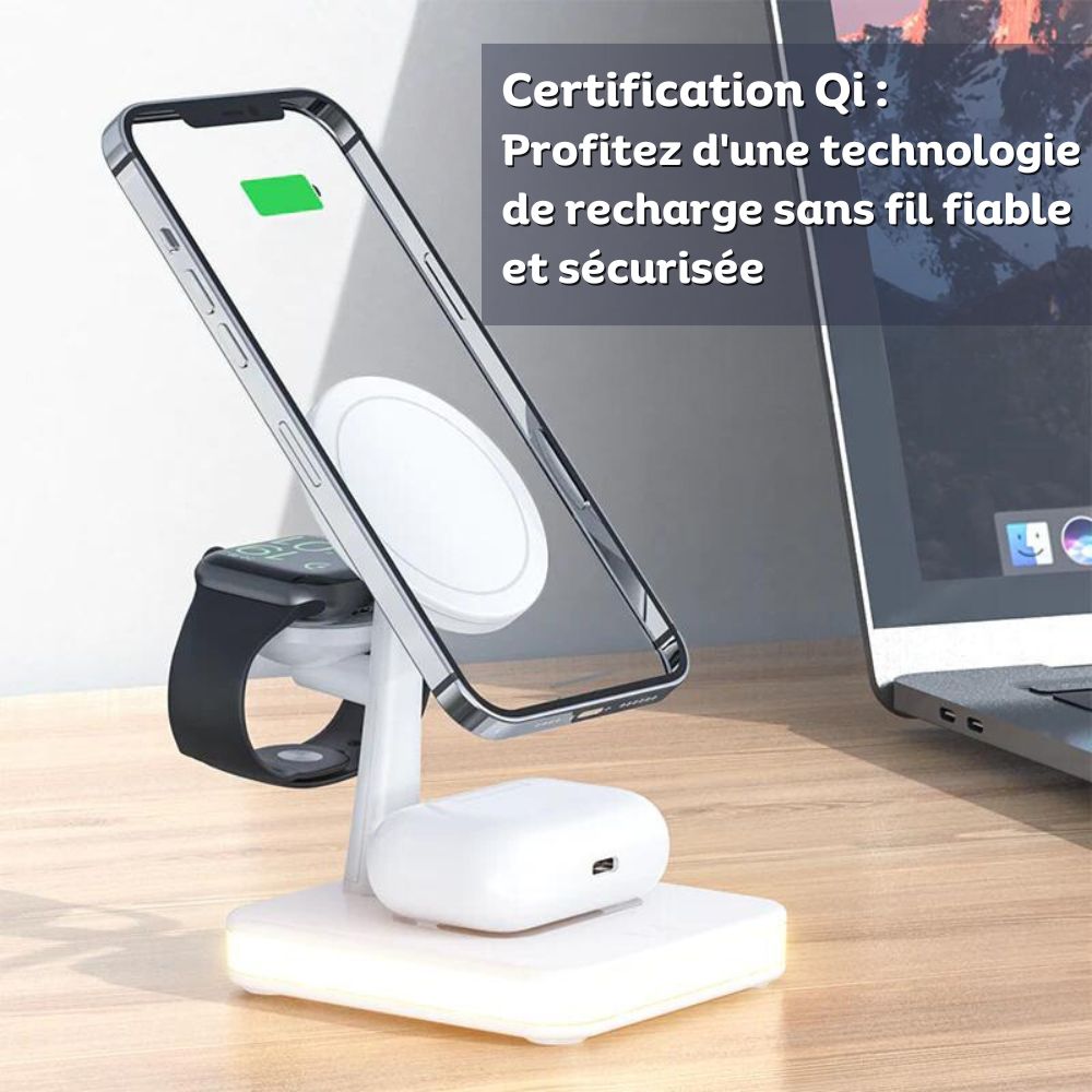 MagDock - Chargeur Sans Fil 3-en-1